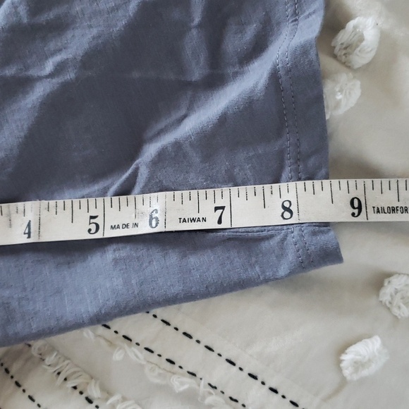 Eileen fisher women's high-waisted 100 organic cotton comfy shorts medium blue - Picture 8 of 9